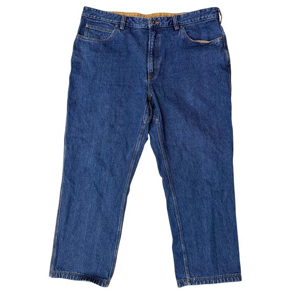 Duluth Trading 42X30 Straight Leg Denim Jeans Workwear Rugged Heavyweight Cotton - Picture 1 of 10